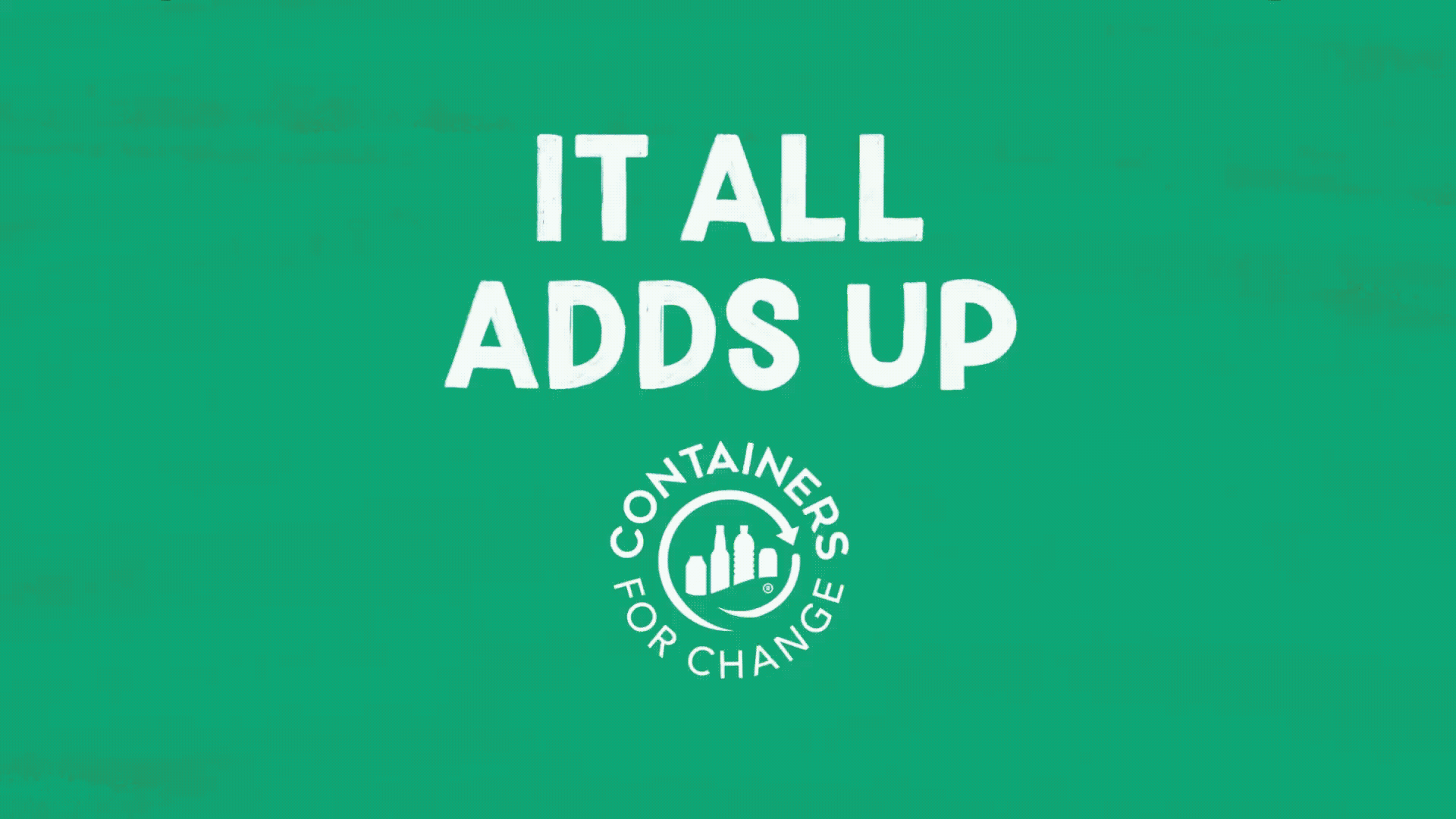 10 cent container filling up page and revealing "it all adds up"